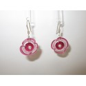 Earrings pink "jumping necklace" collection 2015